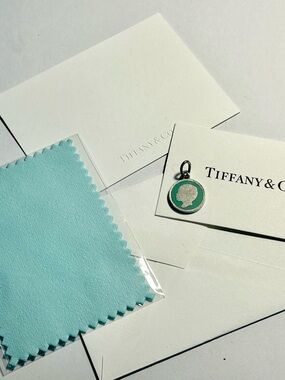 100% Authentic Tiffany & Co. Enamel Silhouette Charm in Tiffany Blue Pendant